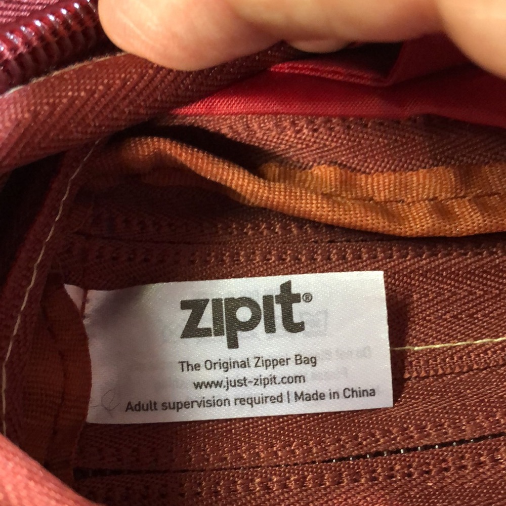 Zipit vintage red large messenger bag with pockets - Picture 7 of 9